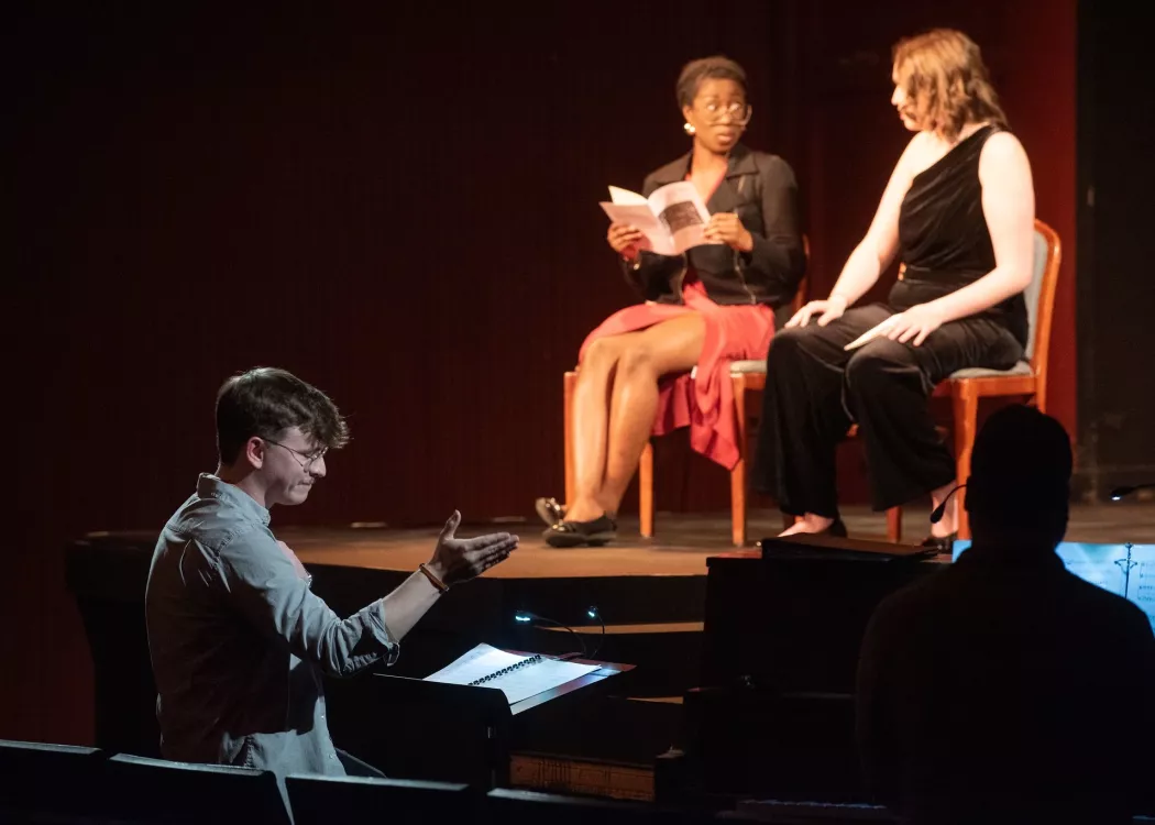 Students in opera scenes