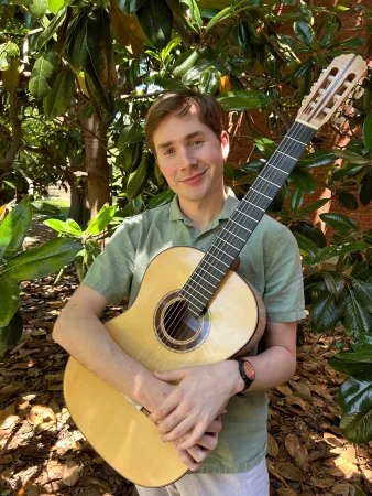 Student with guitar